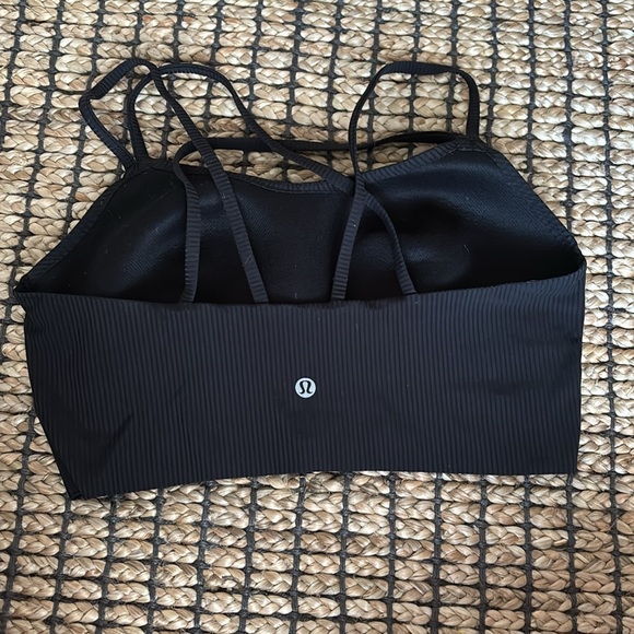 Like a Cloud Ribbed Longline Bra - Black - Sz 10 - Picture 3 of 5